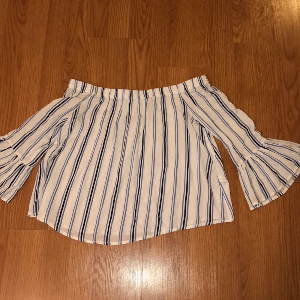 Off The Shoulder striped top
